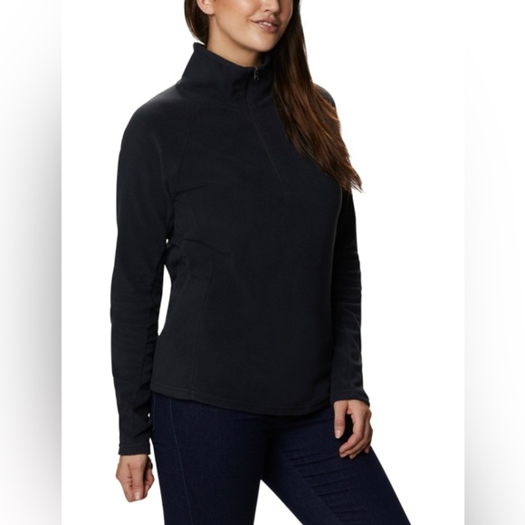 Columbia sweater|Columbia 1/4 Zip Fleece Pullover Black - Picture 1 of 5